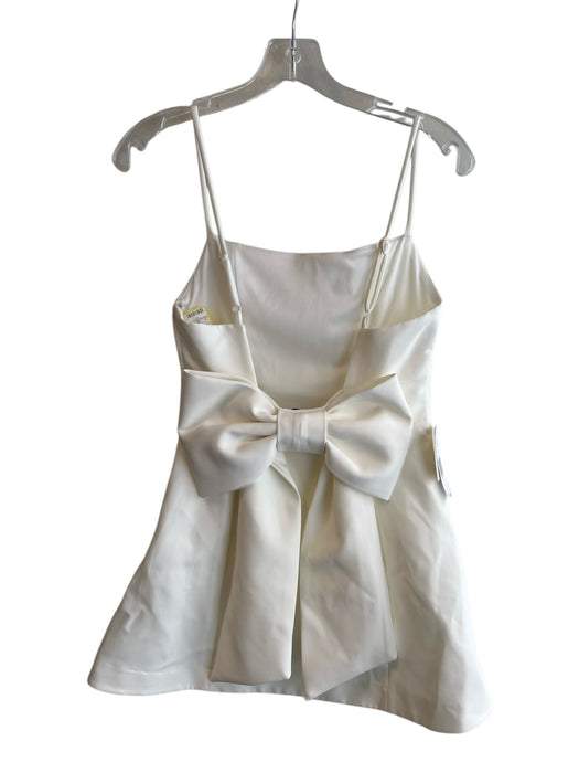 Pear Culture Size 1/2 Cream Polyester Spaghetti Strap Bow Detail Flare Dress Cream / 1/2