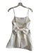 Pear Culture Size 1/2 Cream Polyester Spaghetti Strap Bow Detail Flare Dress Cream / 1/2