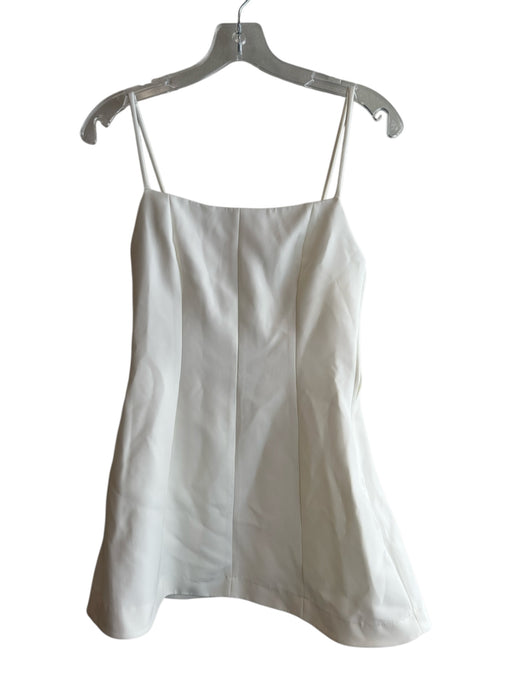 Pear Culture Size 1/2 Cream Polyester Spaghetti Strap Bow Detail Flare Dress Cream / 1/2