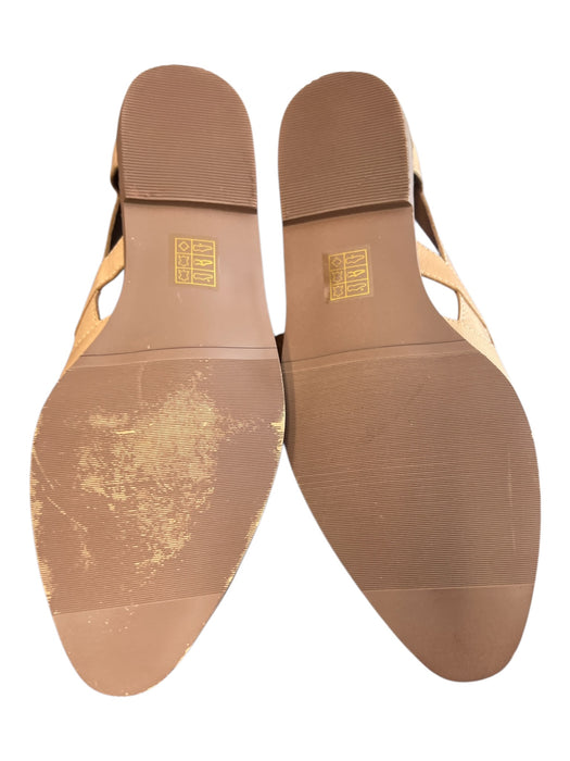 Jeffrey Campbell Shoe Size 9.5 Tan Leather Pointed Toe Buckle Flat Shoes Tan / 9.5