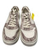 Cole Haan Shoe Size 8.5 White & Taupe Leather Animal Print lace up Sneakers White & Taupe / 8.5