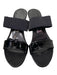 Salvatore Ferragamo Shoe Size 7.5 Black Leather & Fabric Mule Open Toe Shoes Black / 7.5