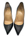 Christian Louboutin Shoe Size 37 Black Leather Upper Pointed Toe Stiletto Pumps Black / 37