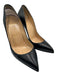 Christian Louboutin Shoe Size 37 Black Leather Upper Pointed Toe Stiletto Pumps Black / 37