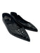 Christian Louboutin Shoe Size 38 Black Leather Upper Patent Snake Scale Flats Black / 38