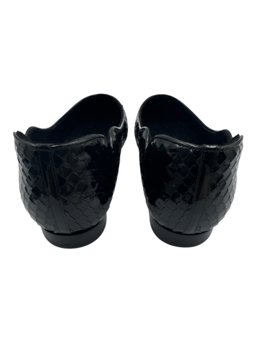 Christian Louboutin Shoe Size 38 Black Leather Upper Patent Snake Scale Flats Black / 38