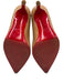 Christian Louboutin Shoe Size 37 Beige Leather Upper Patent Pointed Toe Pumps Beige / 37