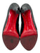 Christian Louboutin Shoe Size 37.5 Black Leather Upper Patent Peep Toe Pumps Black / 37.5