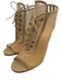 Christian Louboutin Shoe Size 37 Beige Textile & Leather Upper Mesh Booties Beige / 37