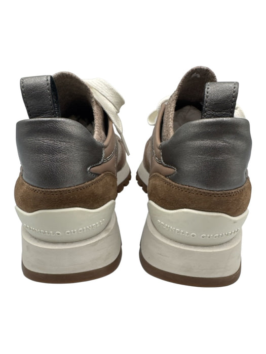 Brunello Cucinelli Shoe Size 37 Taupe Beige Textile & Leather Upper Sneakers Taupe Beige / 37