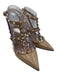Valentino Garavani Shoe Size 37.5 Beige Leather Upper Patent Caged Pumps Beige / 37.5