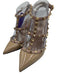 Valentino Garavani Shoe Size 37.5 Beige Leather Upper Patent Caged Pumps Beige / 37.5