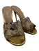 Gianvito Rossi Shoe Size 37.5 Gold, Brown & Orange Leather & PVC Upper Sandals Gold, Brown & Orange / 37.5