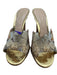 Gianvito Rossi Shoe Size 37.5 Gold, Brown & Orange Leather & PVC Upper Sandals Gold, Brown & Orange / 37.5