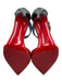 Christian Louboutin Shoe Size 37 Blue & Red Nappa Leather Pointed Toe Pumps Blue & Red / 37