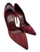 Christian Louboutin Shoe Size 37.5 Maroon Red Suede Pointed Toe Stiletto Pumps Maroon Red / 37.5