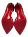 Christian Louboutin Shoe Size 37.5 Maroon Red Suede Pointed Toe Stiletto Pumps Maroon Red / 37.5