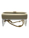 Saint Laurent Cream White Caviar Leather Magnetic  Flap Gold Hardware Bag Cream White / S