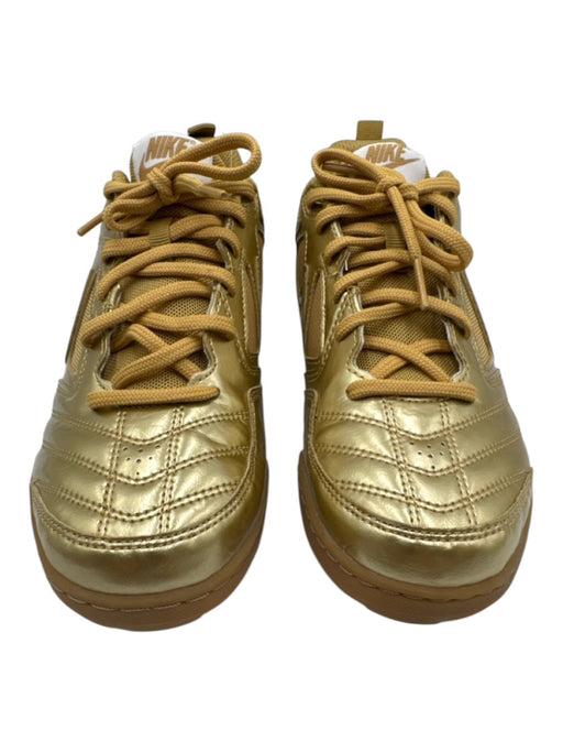 Nike Shoe Size 5.5 Gold Synthetic Lace Up Metallic accents Rubber Outsole Shoes Gold / 5.5