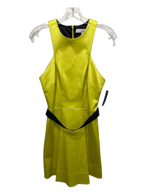 Robert Rodriguez Size 6 Green Cotton Blend Short Sleeve Panel Detail Dress Green / 6