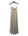 Jenny Yoo Size 8 Beige Polyester Strapless Floor Length Pleated Twist Front Gown Beige / 8