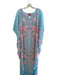 Lily Pulitzer Size S/0 Blue & Pink Polyester V Neck Batwing Cape Sleeves Dress Blue & Pink / S/0