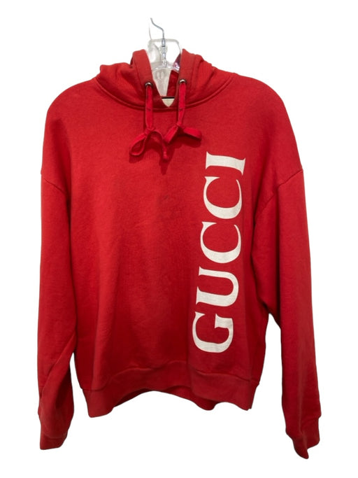 Gucci AS IS Size S Red & White Cotton Blend logo Hoodie Men's Jacket S