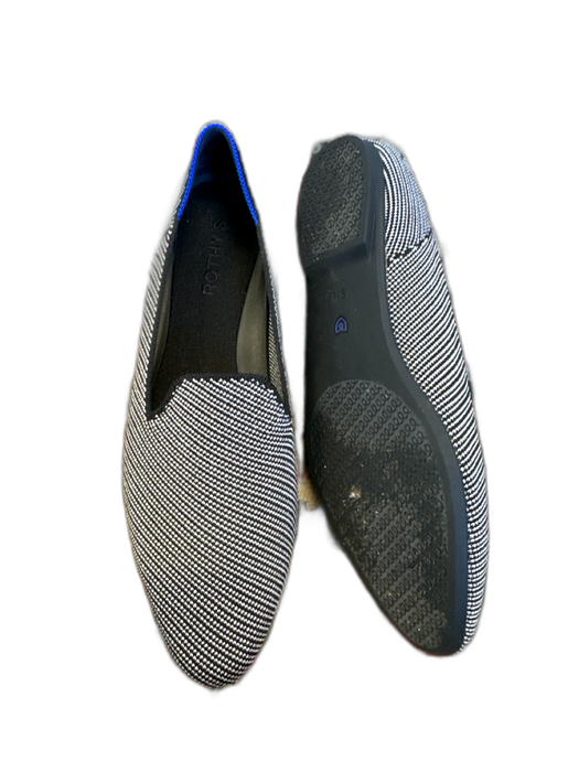 Rothy's Shoe Size 9.5 Black & White Recycled Plastic Almond Toe Flats Black & White / 9.5