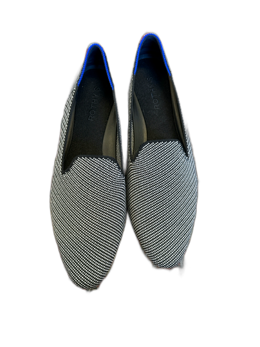 Rothy's Shoe Size 9.5 Black & White Recycled Plastic Almond Toe Flats Black & White / 9.5