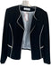 Tahari Size 10 Black & White Polyester Blend Lining Detail Long Sleeve Jacket Black & White / 10