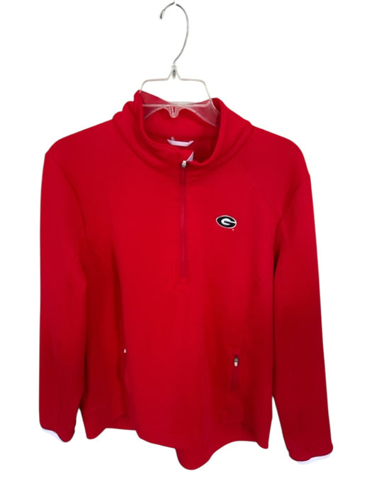 Zero Restriction Red polyester & spandex georgia logo Quarter Zip Men's Pullover Red / XL