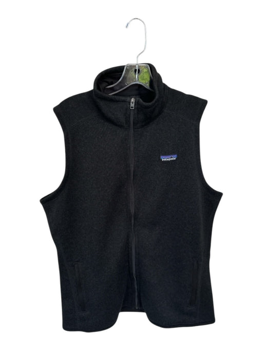 Patagonia Size XL Black Recycled Polyester Collar Fleece Lined Vest Black / XL