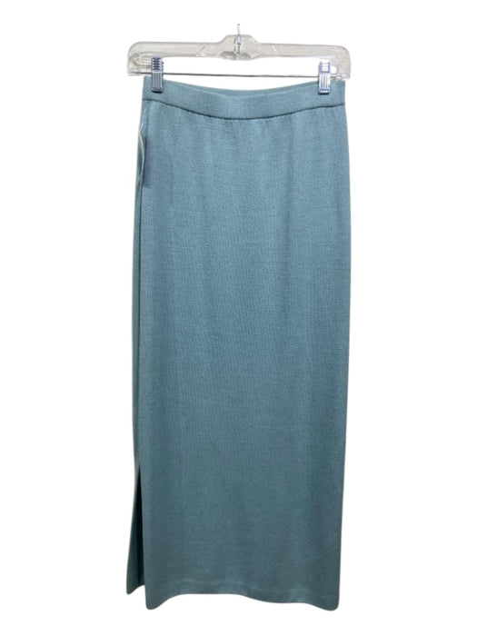 St John Size EST 2 Blue Wool Midi Skirt Blue / EST 2