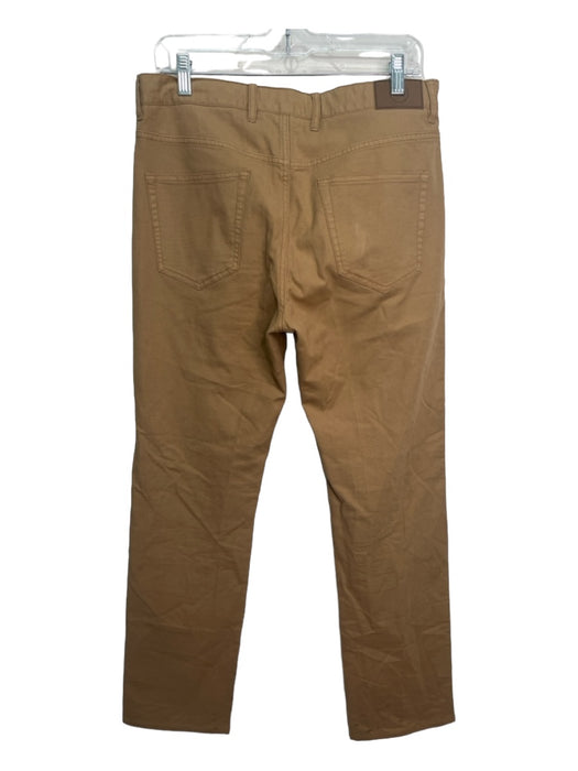 Sid Mashburn Size 32 Dark Tan Cotton Blend Solid Khakis Men's Pants 32