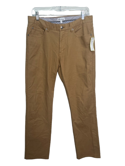 Sid Mashburn Size 32 Dark Tan Cotton Blend Solid Khakis Men's Pants 32