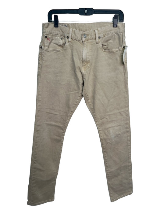 Polo Size 32 Tan Cotton Blend Solid Jean Men's Pants 32