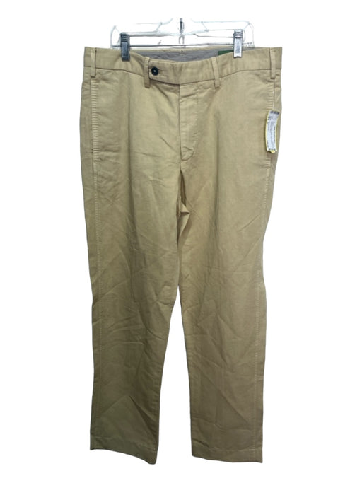 Sid Mashburn Size 33 Tan Cotton Blend Solid Khakis Men's Pants 33
