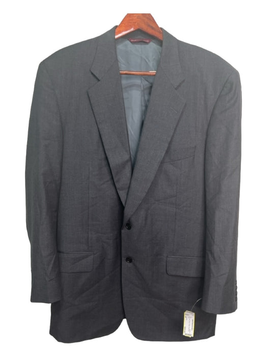 H Stockton Gray Wool Solid Men's Suit 46