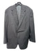 Polo Grey Wood Pinstripe 2 Button Men's Blazer 46