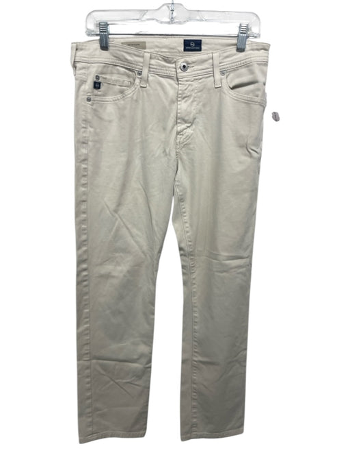 AG Size 30 Off White Cotton Blend Solid Khakis Men's Pants Off White / 30