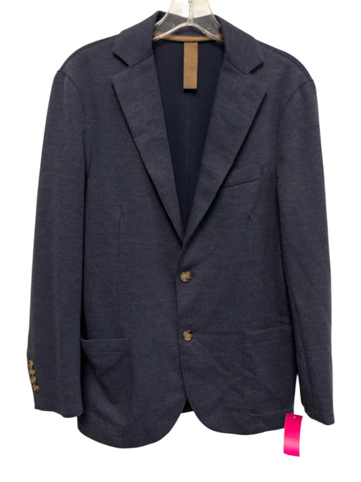 Eleventy Navy Blue Cotton Blend 2 Button Men's Blazer Navy Blue / 46