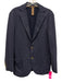 Eleventy Navy Blue Cotton Blend 2 Button Men's Blazer Navy Blue / 46