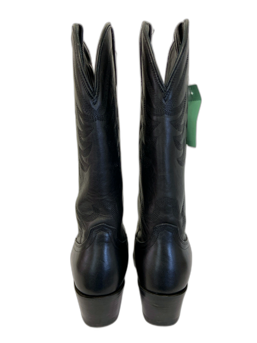 Tecovas Shoe Size 9.5 Black Leather Knee High Cowboy Square Toe Boots Black / 9.5