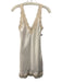 Ten Aritzia Size Small White & Beige Polyester Sleeveless Lace Trim V Neck Dress White & Beige / Small