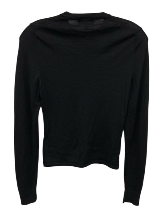 J Crew Size Small Black Merino Wool Long Sleeve Knit Top Black / Small