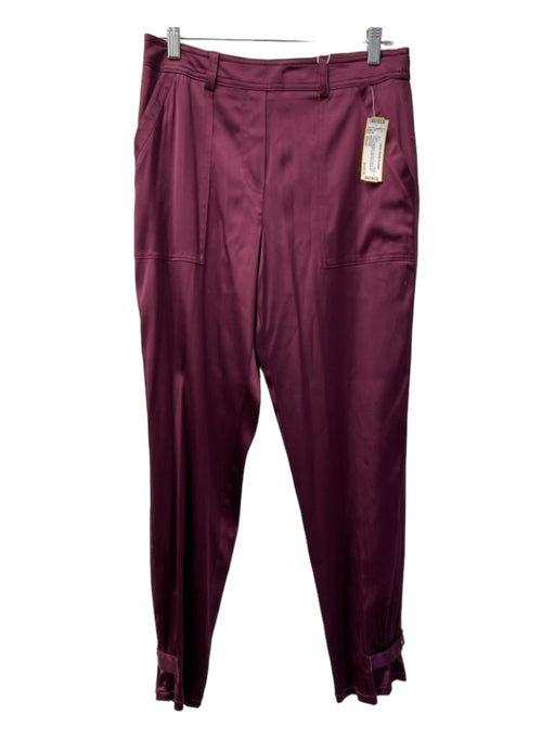 Trina Turk Size Small Eggplant Viscose Pull on Side Pocket Elastic Back Pants Eggplant / Small