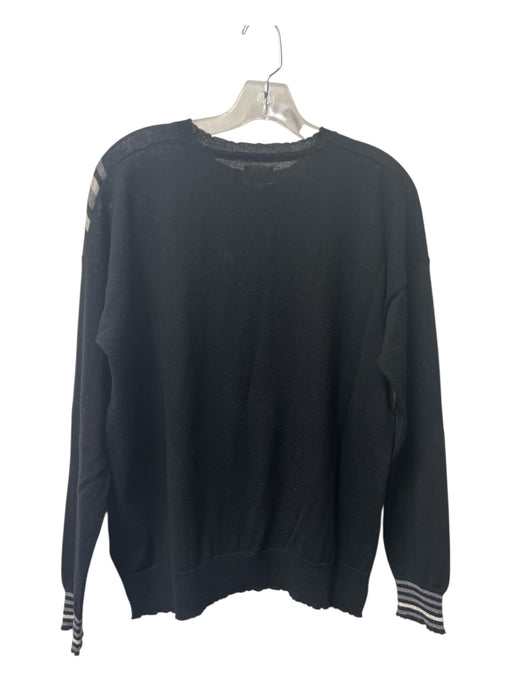 Sundry Size 1 Black Wool Round Neck Long Sleeve Lightning Bolts Sweater Black / 1