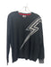 Sundry Size 1 Black Wool Round Neck Long Sleeve Lightning Bolts Sweater Black / 1