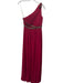 Marchesa Notte Size 4 Red & Gold Silk One Shoulder Beaded Design Gathered Gown Red & Gold / 4