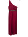 Marchesa Notte Size 4 Red & Gold Silk One Shoulder Beaded Design Gathered Gown Red & Gold / 4